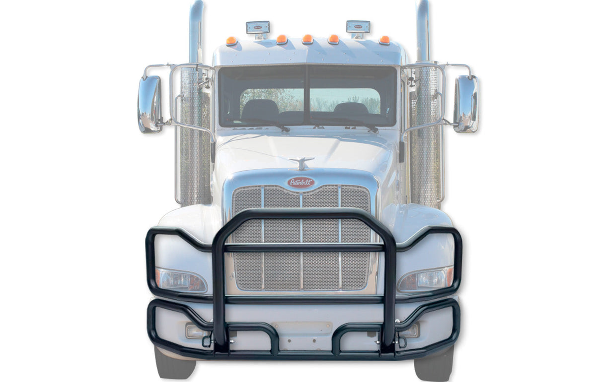 Front Grille Bumper Guard Large Black Peterbilt 386