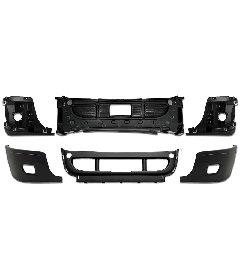 Bumper Set with Fog Light Holes 6 Pcs 2008-2017 Freightliner Cascadia 125 113