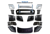 Bumper Set W/o Fog Holes Chrome Trim & Air Flow Deflector 2018+ Volvo VNL VNR