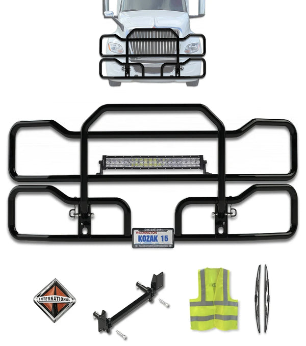 Front Grille Guard Black International LT625