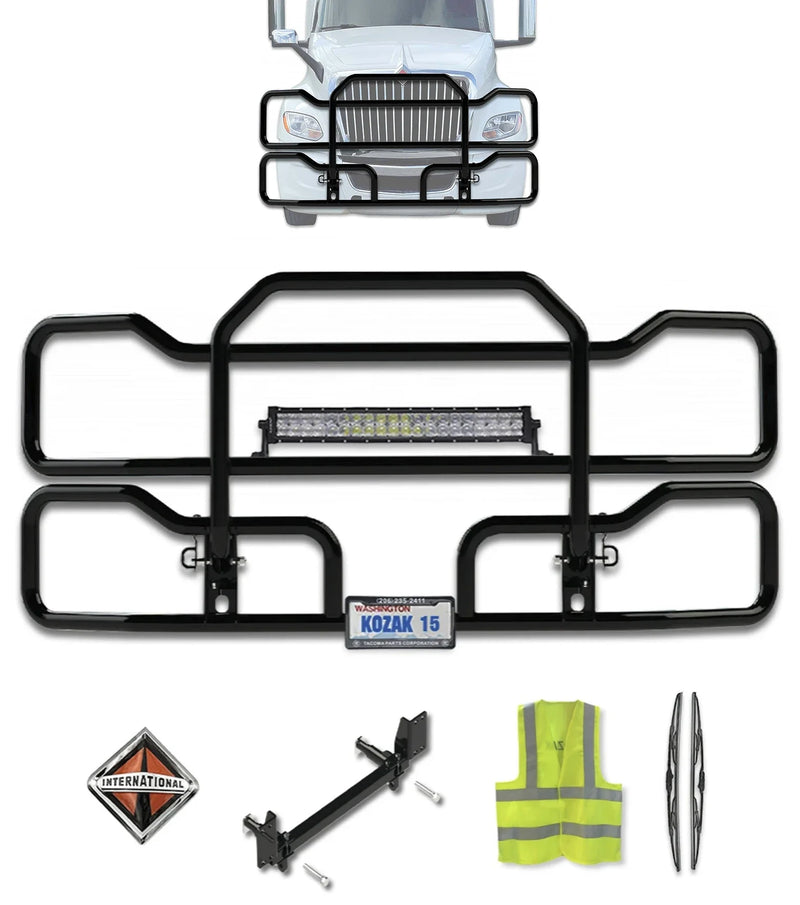 Front Grille Guard Black International LT625