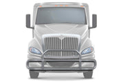 Gray Front Grille Deer Moose Bumper Guard International RH (plastic bumper w/central fog lights)
