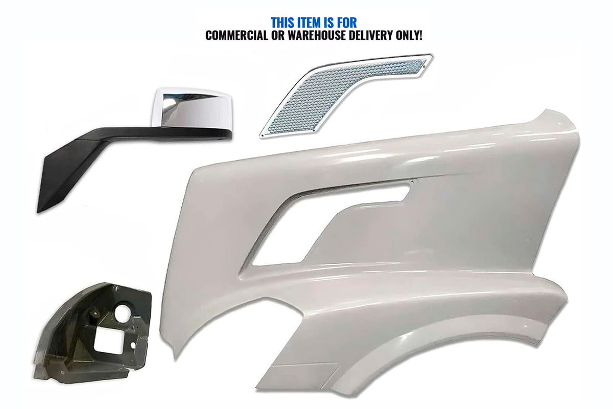 Hood Fender Fiberglass with Set accessories Driver 2004-2017 Volvo VNL