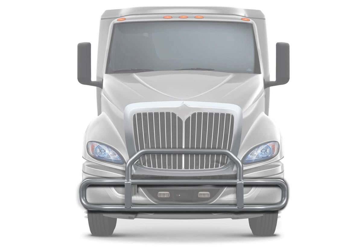 Gray Front Grille Deer Moose Bumper Guard International RH (Plastic Bumper)