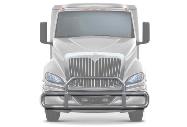 Gray Front Grille Deer Moose Bumper Guard International RH (Plastic Bumper)