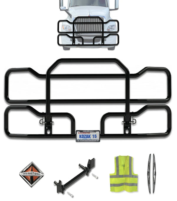 Front Grille Guard Black International LT625