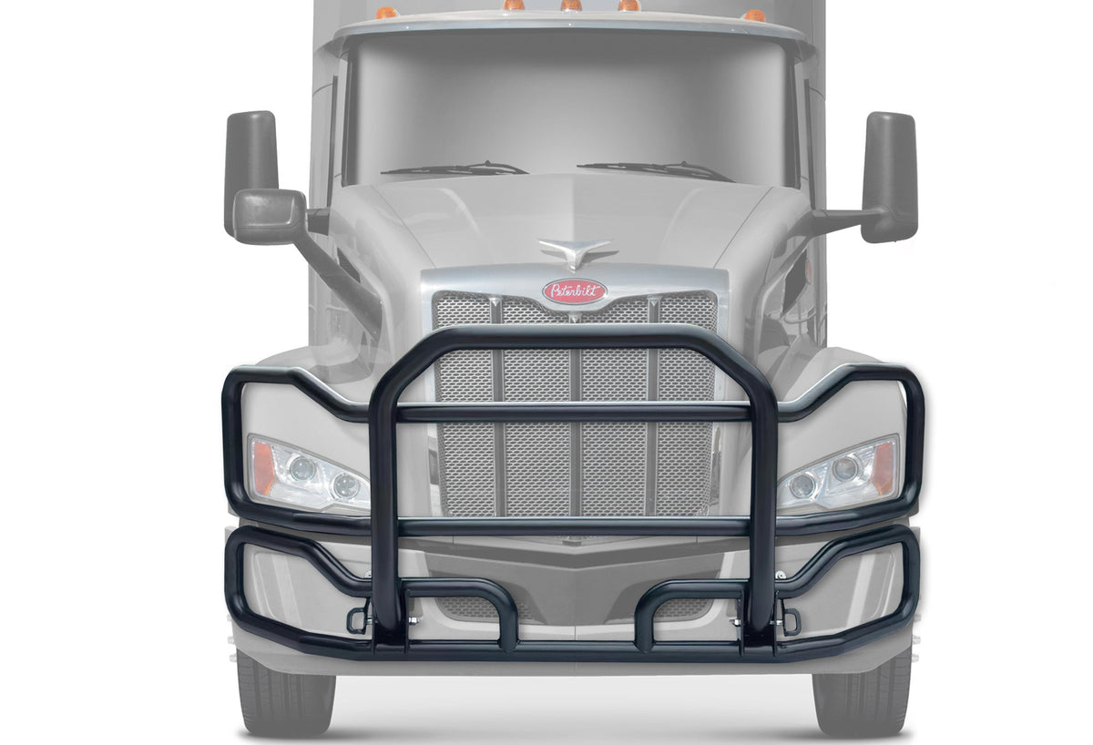 Front Grille Bumper Guard Large Black 2022+ Peterbilt 579 NO Fog