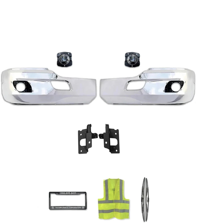 Bumper Corners Plastic Chrome with Led Fog lights Kenworth T680