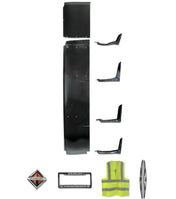 Top and Lower Wind Fairing Cab Extenders w/Brackets Passenger International LT625