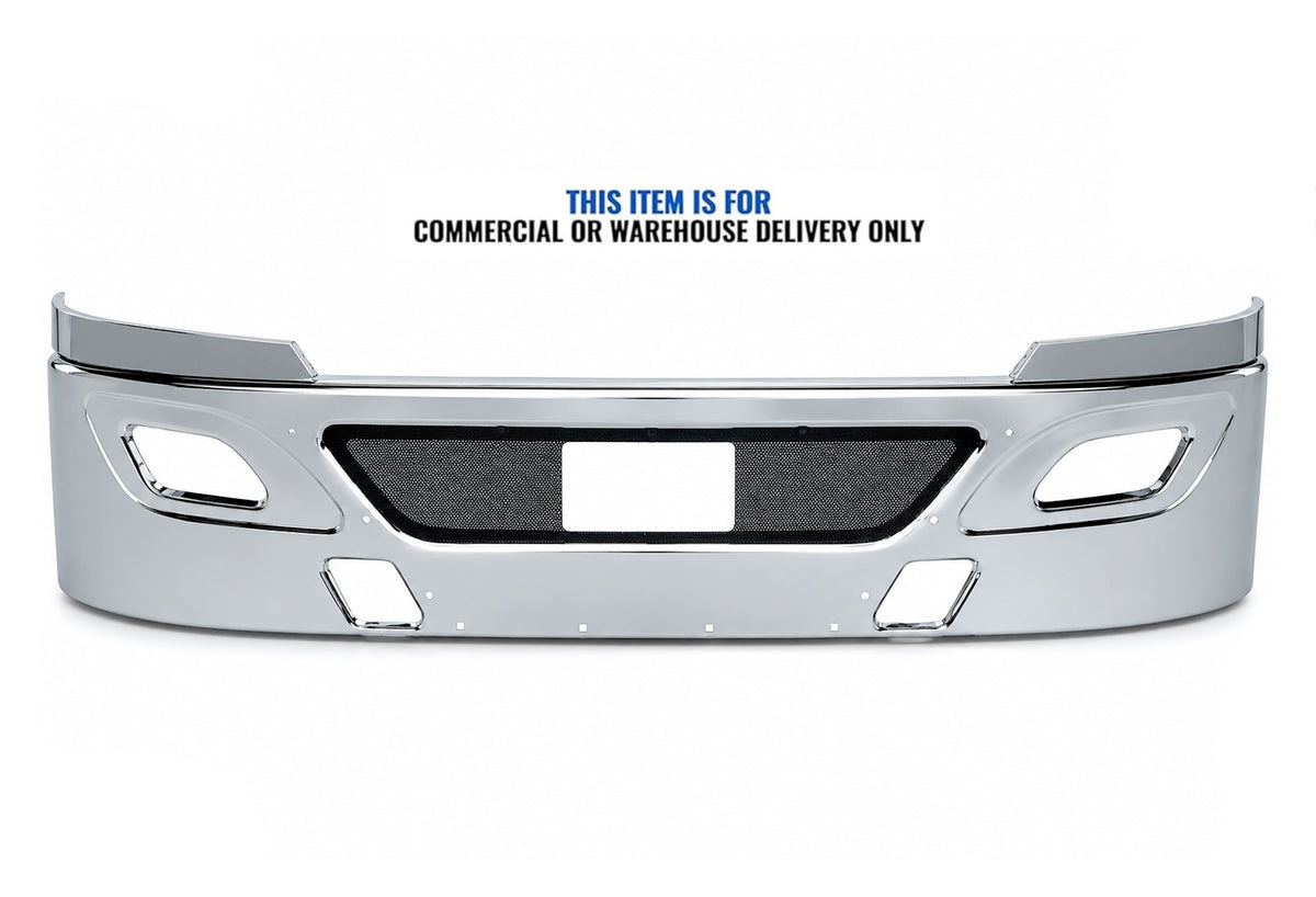 15” Chrome Front Bumper with Fog Light & Radar Holes 2017+ International LT LT625