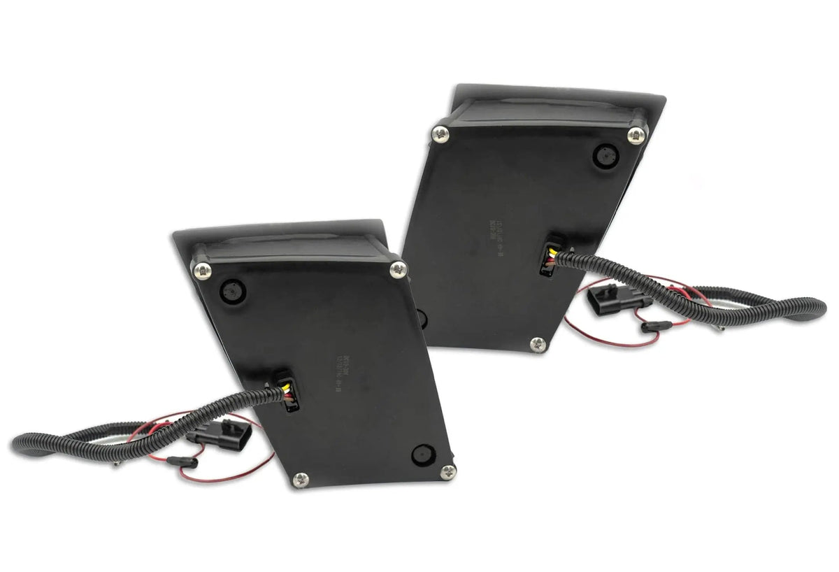 Black Housing LED Fog Lights Pair Volvo VNL 2004-2017 - 