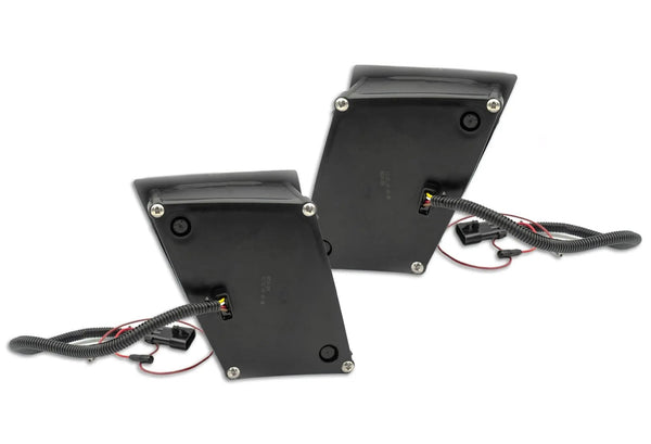 Black Housing LED Fog Lights Pair Volvo VNL 2004-2017 - 