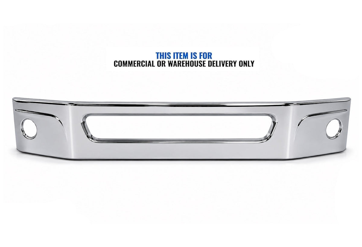 14” Front Bumper Chrome with Fog Light Holes 2021+ Kenworth T380