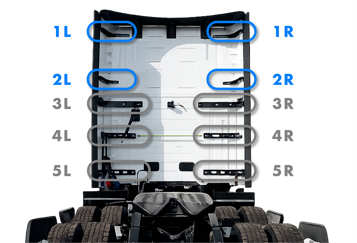 Upper Wind Cab Fairing Support Brackets 1R 1L 2R 2L Set 2025 2026 Volvo VNL New