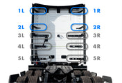 Upper Wind Cab Fairing Support Brackets 1R 1L 2R 2L Set 2025 2026 Volvo VNL New