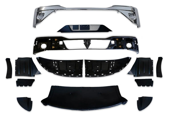 Bumper without Fog Hole Chrome 16 Pcs 2022+ Kenworth T680