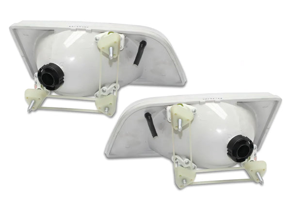 Headlights with Led Bulbs Set 1998-2003 Volvo VN VNL;  2000-2017 VNM