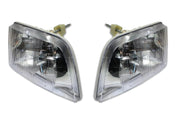 Headlights with Led Bulbs Set 1998-2003 Volvo VN VNL;  2000-2017 VNM