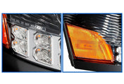 Headlights Full LED Black Set 2004-2017 Volvo VNL VNX VT