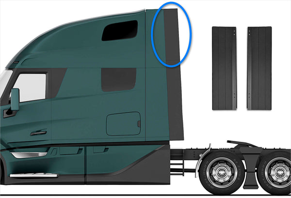 Cabin Fairing Upper Air Deflector Extensions Set 2025 2026 Volvo VNL New