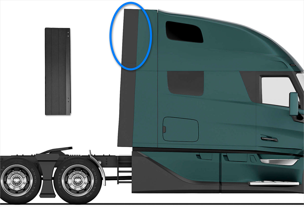 Cabin Fairing Upper Air Deflector Extension Passenger 2025 2026 Volvo VNL New
