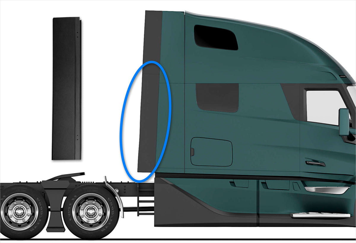 Cabin Fairing Lower Air Deflector Extension Passenger 2025 2026 Volvo VNL New