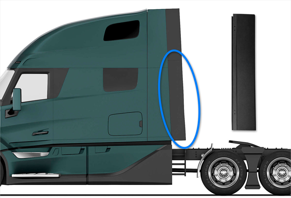 Cabin Fairing Lower Air Deflector Extension Driver 2025 2026 Volvo VNL New