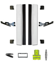 Bottom Cabin Fairings Narrow w/ Stripes & Brackets Set 2008-2017 Freightliner Cascadia