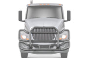 Front Grey Grille Guard Large International LT LT625 (plastic bumper)