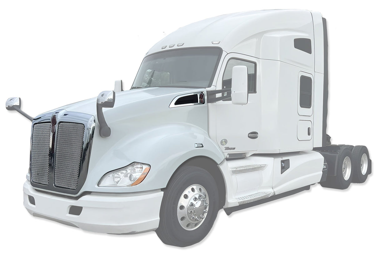 Fiberglass Hood w/ Grille, Bug Screen, Air Intakes, Inner Bezels – Set 2013-2021 Kenworth T680