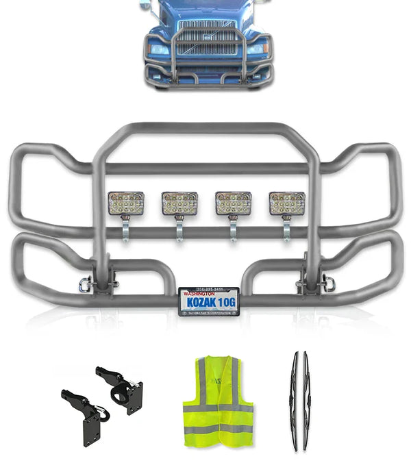 Front Gray Grille Guard Large 1999-2003 Volvo VNL