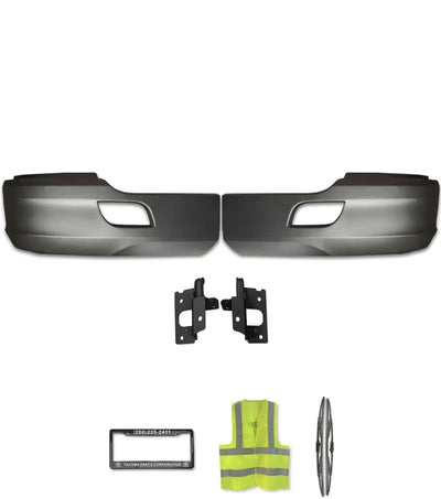 Bumper Extension Corners Black Plastic Set Kenworth T680