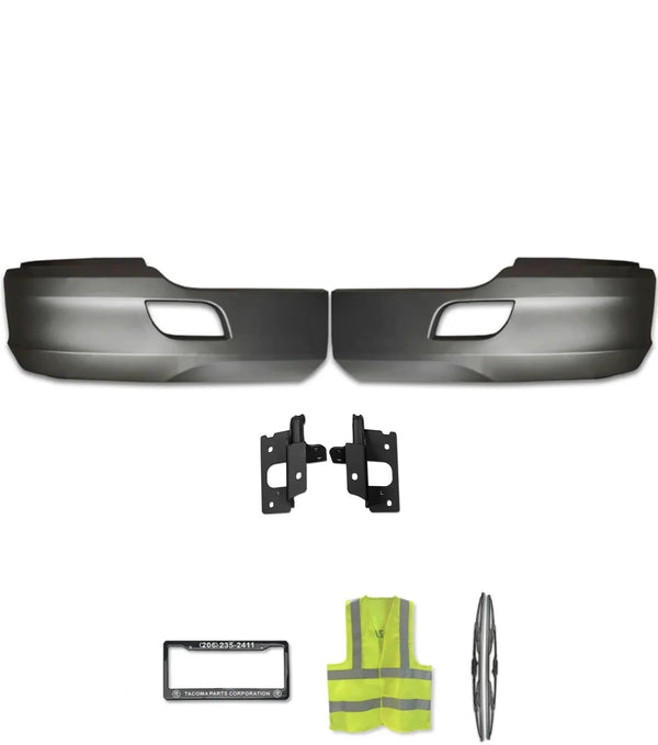 Bumper Extension Corners Black Plastic Set Kenworth T680