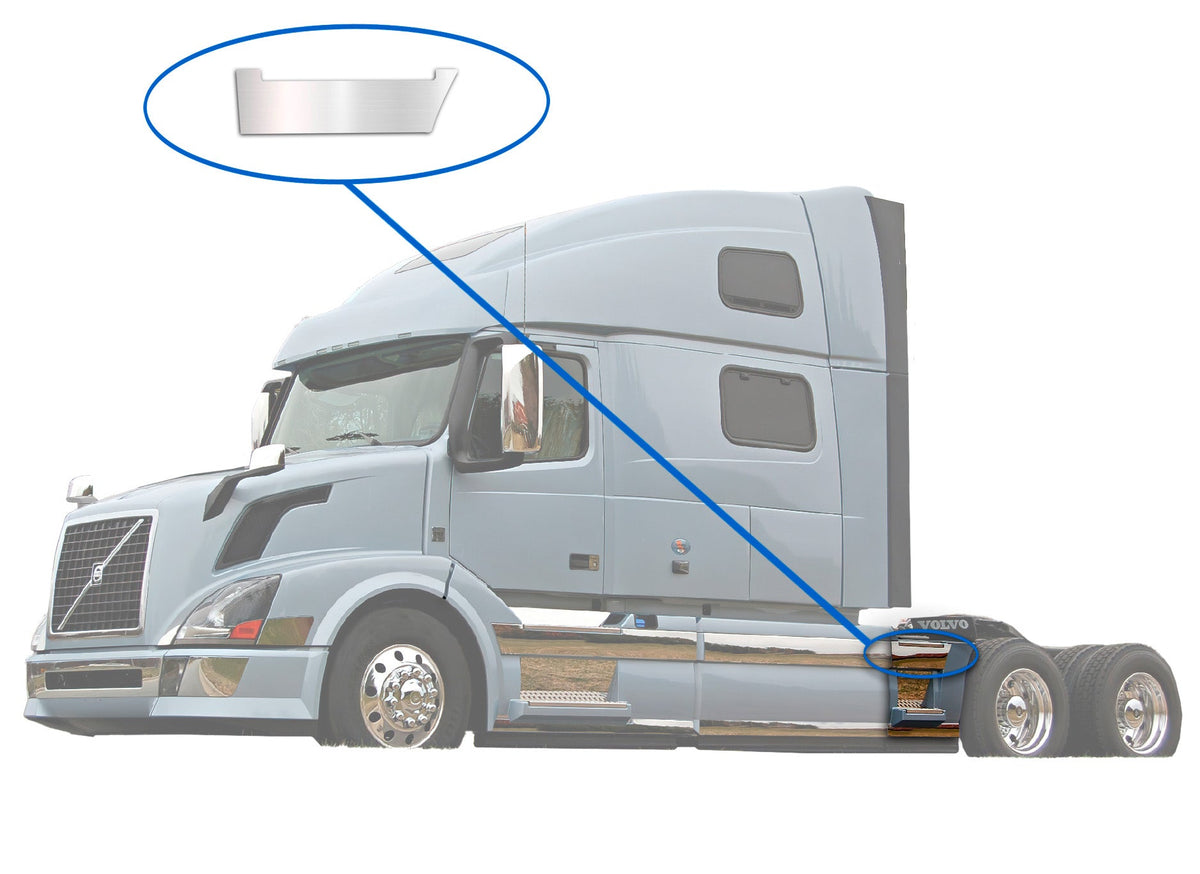Rear Step Fairing Panel Stripe Top Chrome Trim for Driver Side (12L) 2004-2017 Volvo VNL