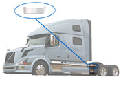 Rear Step Fairing Panel Stripe Top Chrome Trim for Driver Side (12L) 2004-2017 Volvo VNL