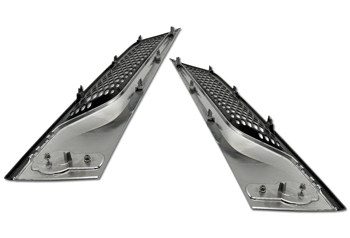Side Hood Grilles Vent Trim Chrome Set 2022+ Kenworth T680 Next Gen