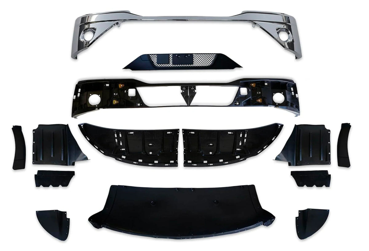 Bumper with Fog Hole Chrome 16 Pcs 2022+ Kenworth T680
