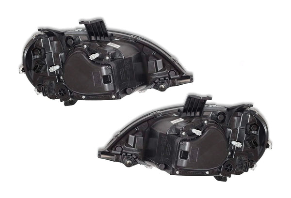 Headlights Halogen Set with Chrome Bezel 2004+ Freightliner Columbia