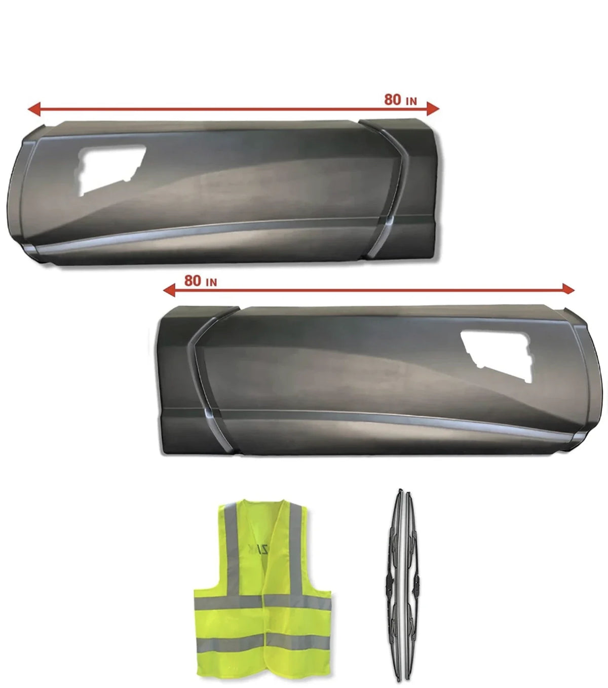 Fairing Skirt Panels 80" w/tube Set 2013-2021 Kenworth T680
