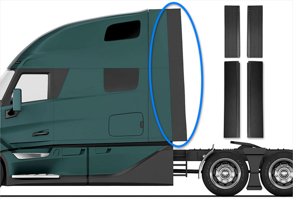Cabin Fairing Upper & Lower Air Deflector Extensions Set 2025 2026 Volvo VNL New