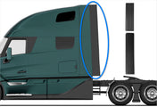 Cabin Fairing Upper & Lower Air Deflector Extensions Driver 2025 2026 Volvo VNL New