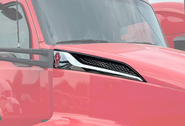 Side Hood Grille Vent Trim Chrome Passenger 2022+ Kenworth T680 Next Gen