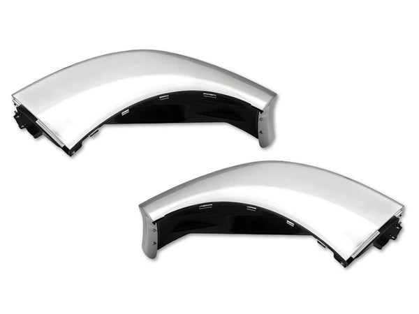 Chrome Plastic Bumper Corners Right and Left Side No Fog Light Hole for Peterbilt 579 - 