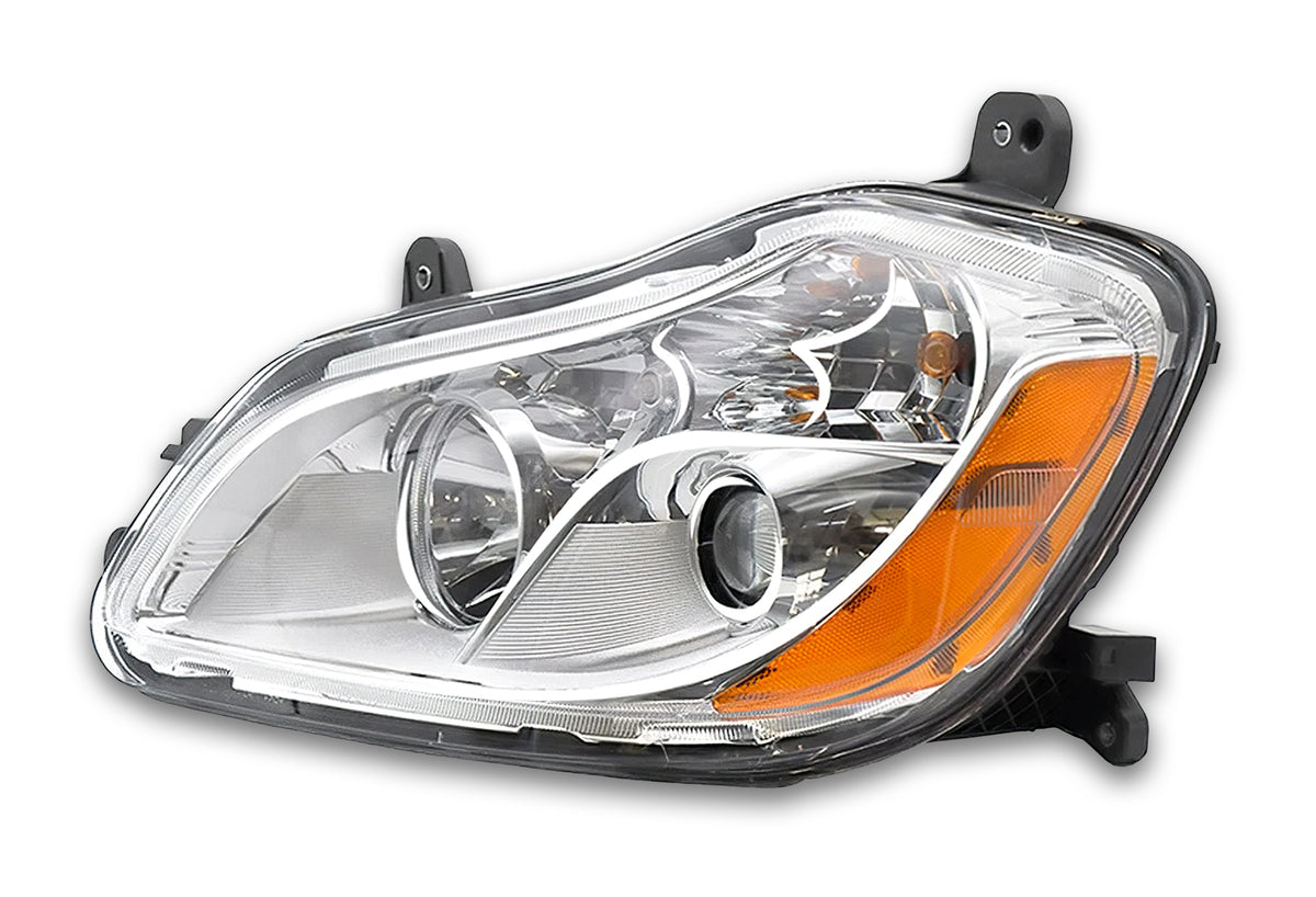 Headlight Halogen Assembly Chrome Housing Driver 2013-2021 Kenworth T680