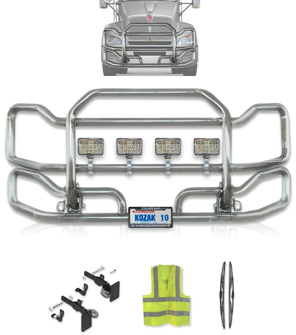 Front Grille Guard Large Chrome Kenworth T440