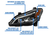 Headlights LED Black Set 2022 2023+ Kenworth T680 Next Gen