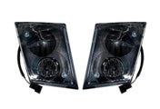 Fog Lights Single Bulb Halogen Black Set 2004-2017 Volvo VNL VNM VT
