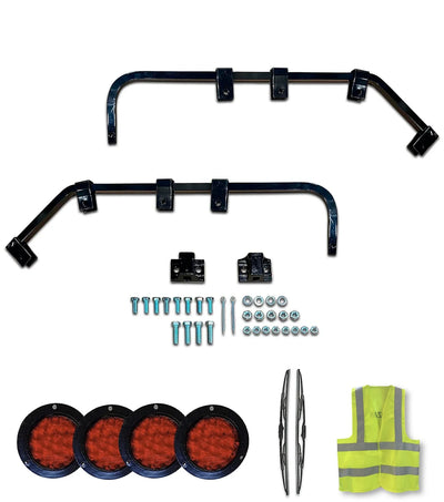 Black Angled Mud Flap Hanger Bracket with Hardwre Set