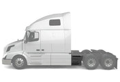 Rear Step Side Fairing Pane with steps Driver 29" 2004-2017 Volvo VNL