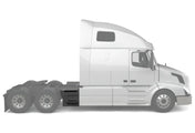 Rear Step Side Fairing Pane with steps Passenger 25" 2004-2017 Volvo VNL